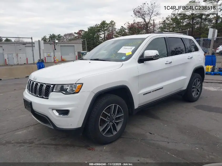 1C4RJFBG4LC238518 2020 Jeep Grand Cherokee Limited 4X4