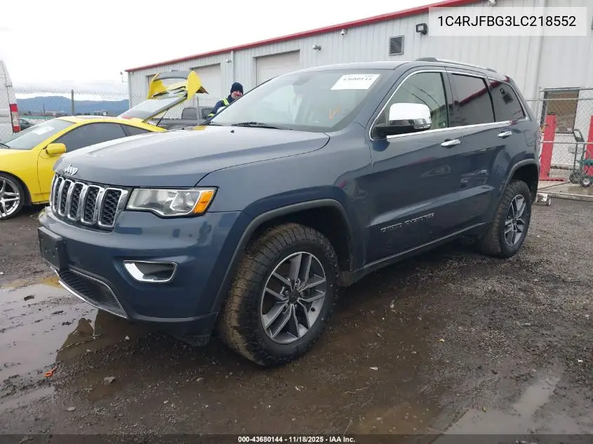 1C4RJFBG3LC218552 2020 Jeep Grand Cherokee Limited 4X4