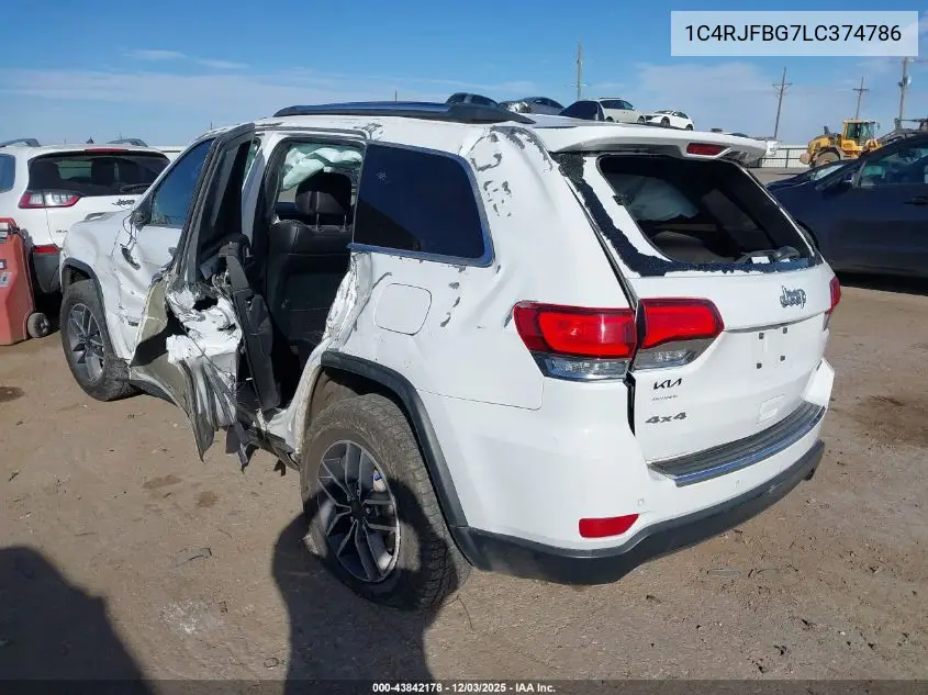 1C4RJFBG7LC374786 2020 Jeep Grand Cherokee Limited 4X4