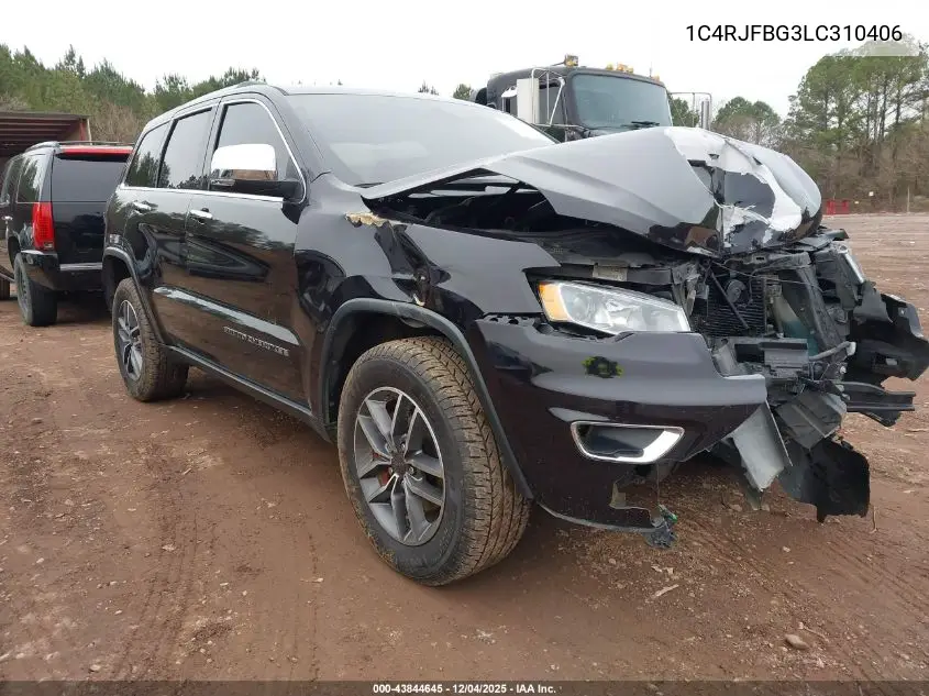 1C4RJFBG3LC310406 2020 Jeep Grand Cherokee Limited 4X4