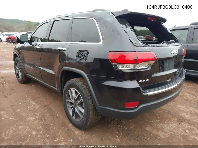 1C4RJFBG3LC310406 2020 Jeep Grand Cherokee Limited 4X4