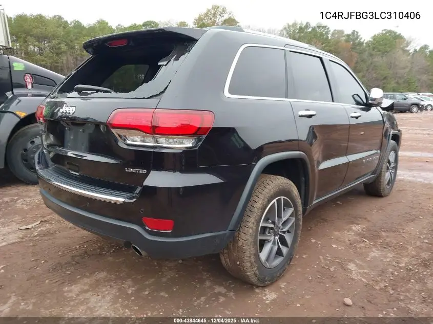 1C4RJFBG3LC310406 2020 Jeep Grand Cherokee Limited 4X4