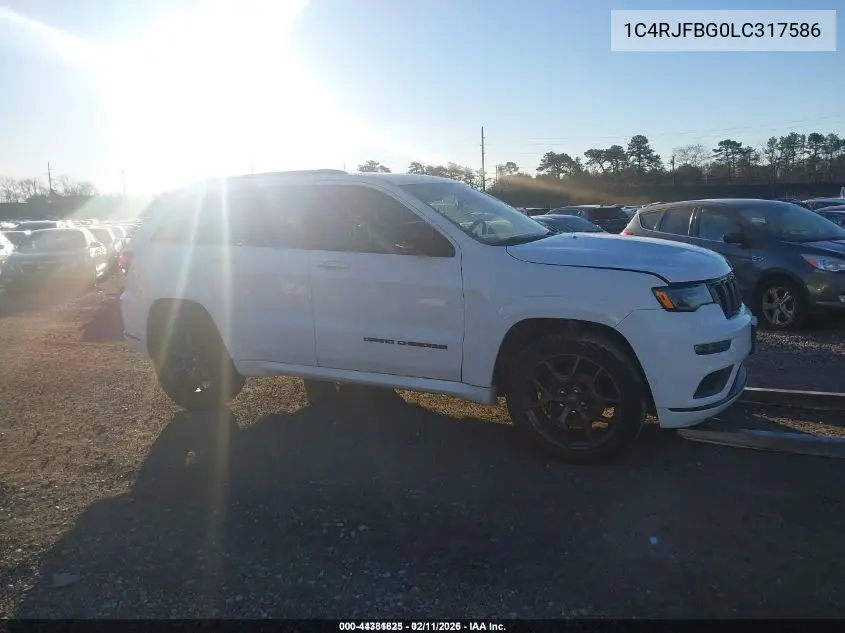 1C4RJFBG0LC317586 2020 Jeep Grand Cherokee Limited X 4X4