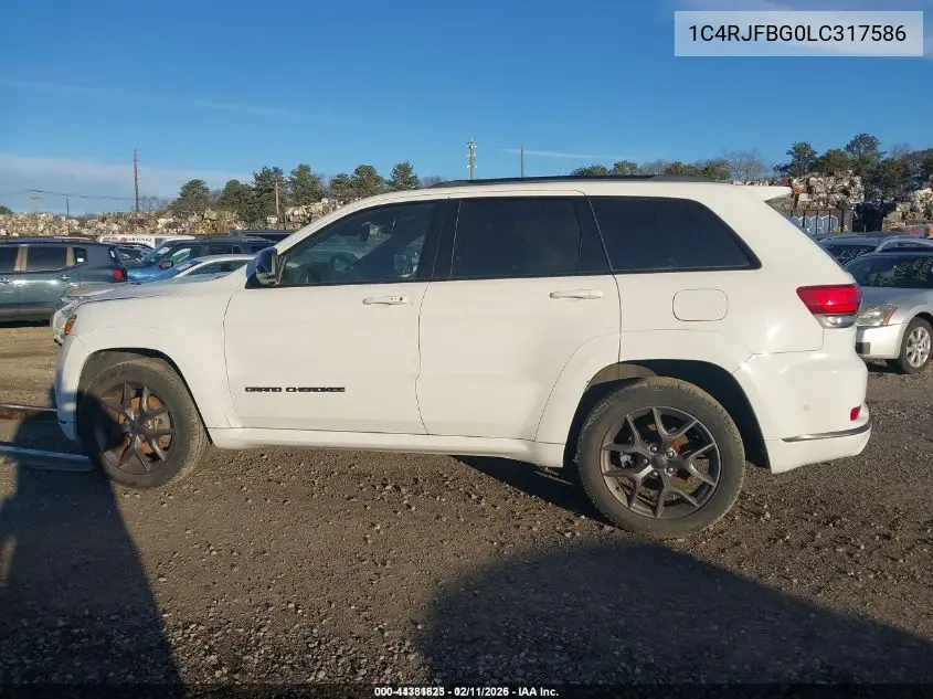 1C4RJFBG0LC317586 2020 Jeep Grand Cherokee Limited X 4X4