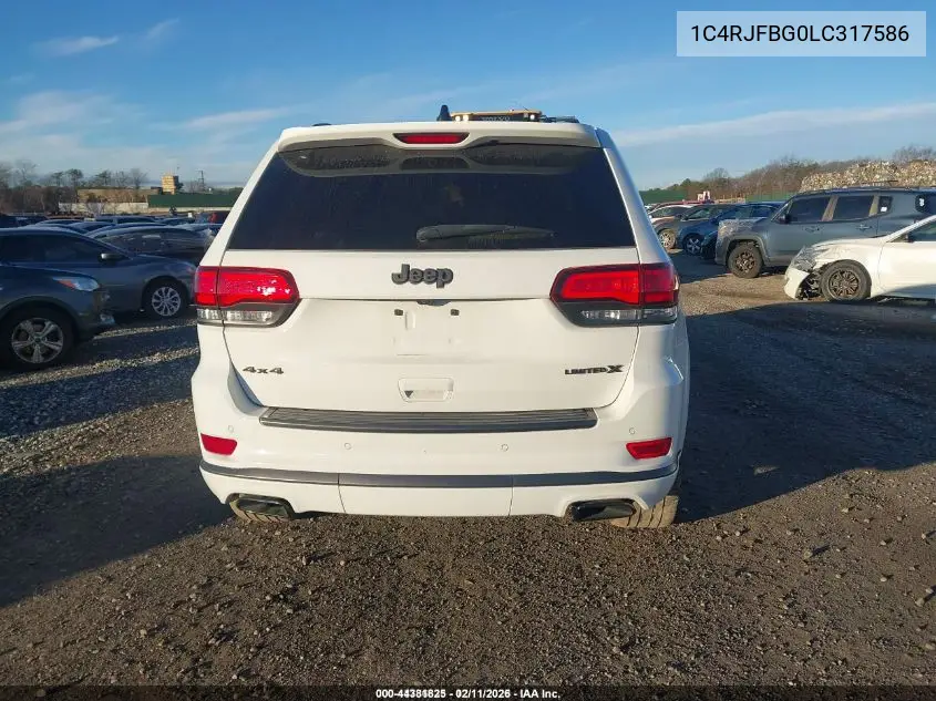 1C4RJFBG0LC317586 2020 Jeep Grand Cherokee Limited X 4X4