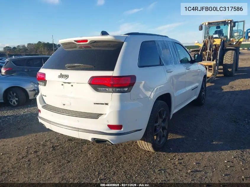 1C4RJFBG0LC317586 2020 Jeep Grand Cherokee Limited X 4X4