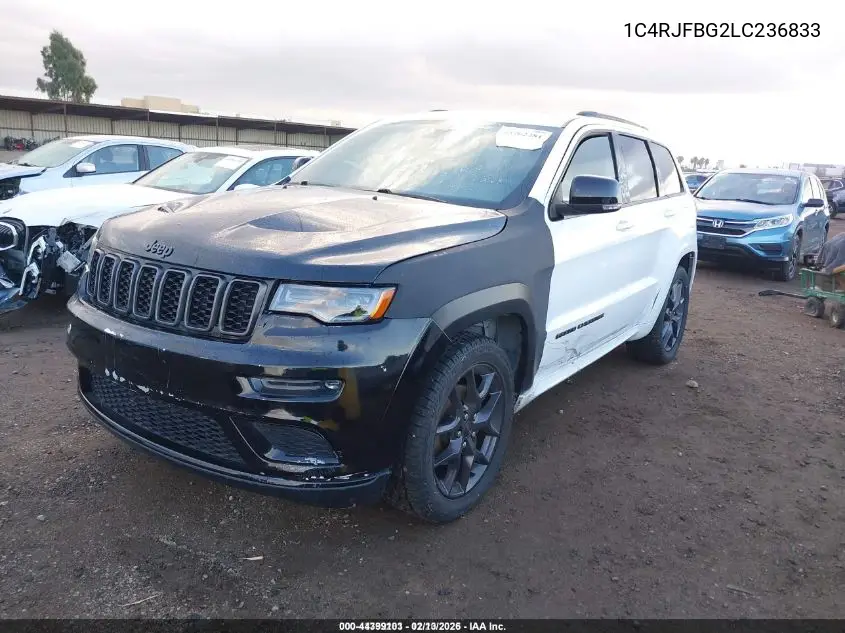1C4RJFBG2LC236833 2020 Jeep Grand Cherokee Limited X 4X4