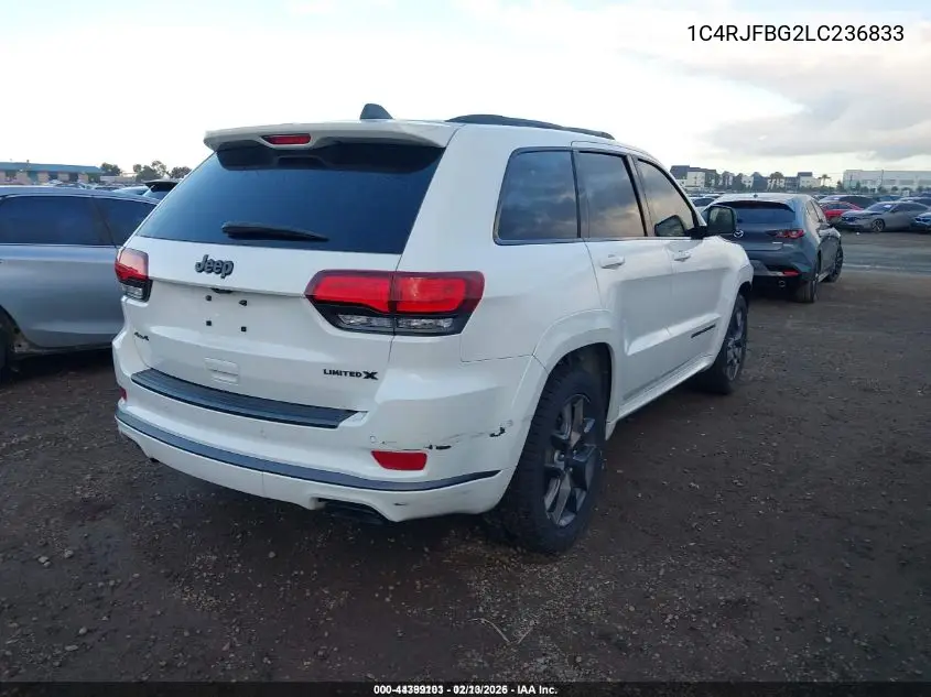 1C4RJFBG2LC236833 2020 Jeep Grand Cherokee Limited X 4X4