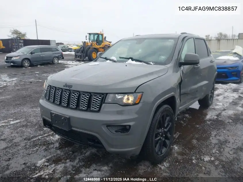 1C4RJFAG9MC838857 2021 Jeep Grand Cherokee Laredo