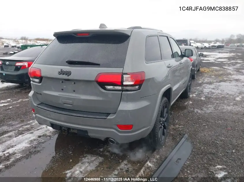 1C4RJFAG9MC838857 2021 Jeep Grand Cherokee Laredo