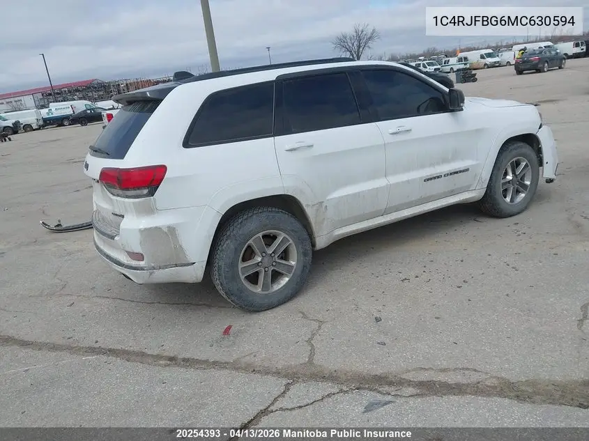 1C4RJFBG6MC630594 2021 Jeep Grand Cherokee Limited