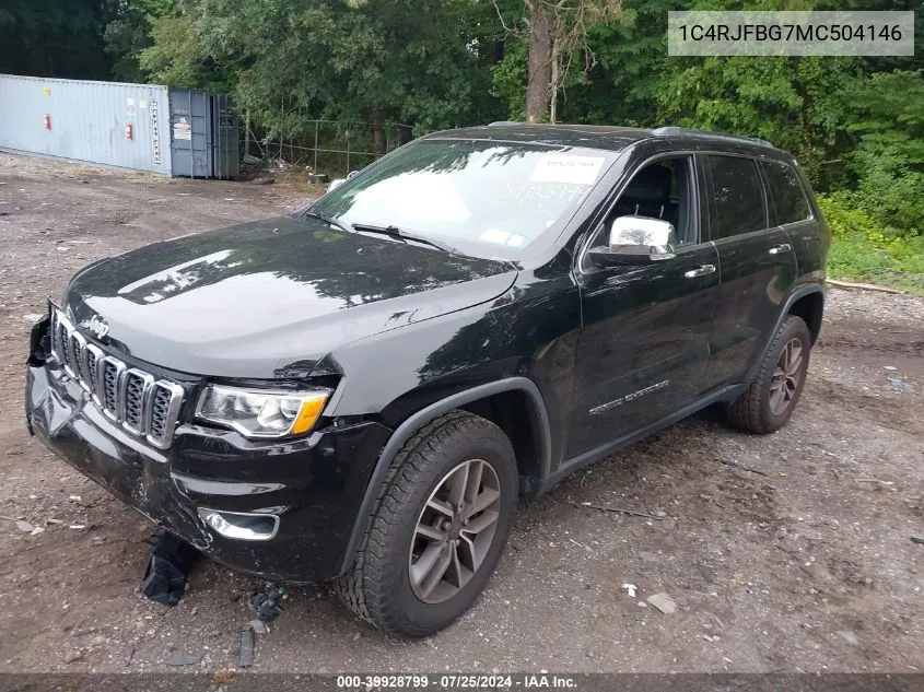 1C4RJFBG7MC504146 2021 Jeep Grand Cherokee Limited