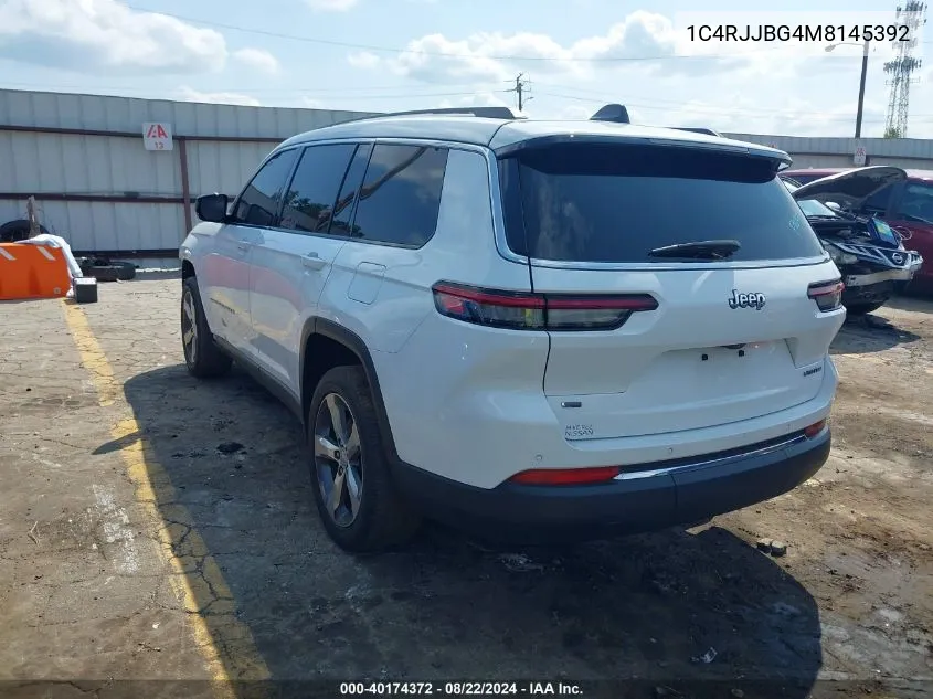 2021 Jeep Grand Cherokee L Limited 4X2 VIN: 1C4RJJBG4M8145392 Lot: 40174372