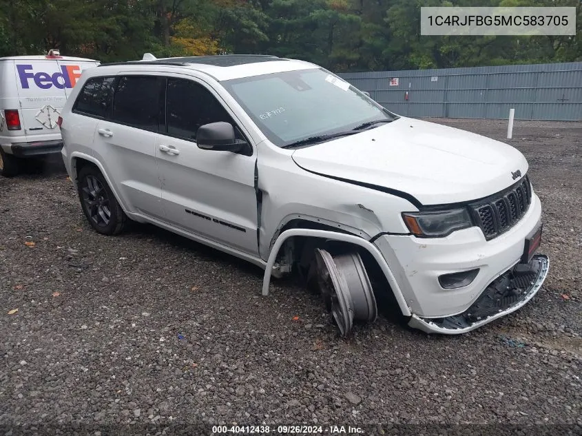 2021 Jeep Grand Cherokee 80Th Anniversary 4X4 VIN: 1C4RJFBG5MC583705 Lot: 40412438