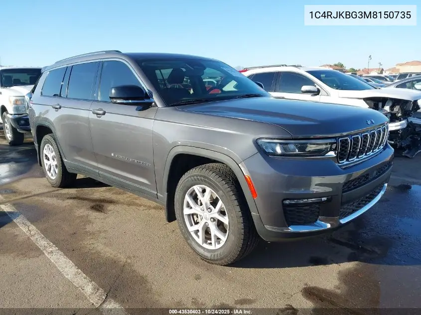 1C4RJKBG3M8150735 2021 Jeep Grand Cherokee L Limited 4X4