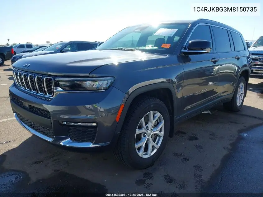 1C4RJKBG3M8150735 2021 Jeep Grand Cherokee L Limited 4X4