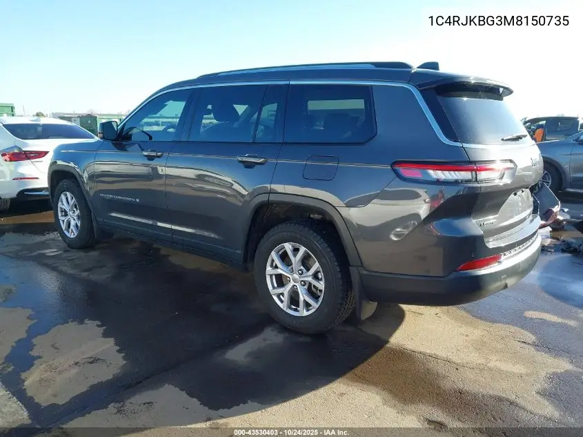 1C4RJKBG3M8150735 2021 Jeep Grand Cherokee L Limited 4X4