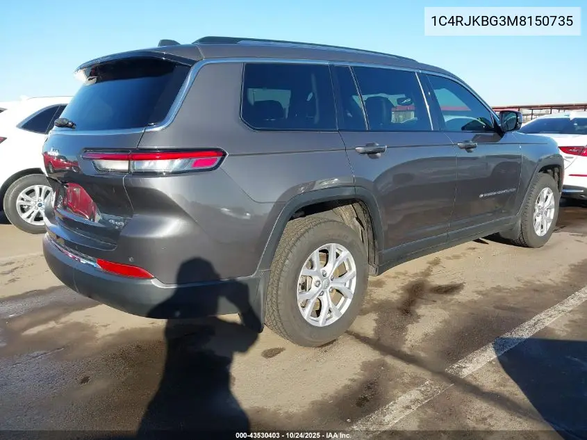 1C4RJKBG3M8150735 2021 Jeep Grand Cherokee L Limited 4X4