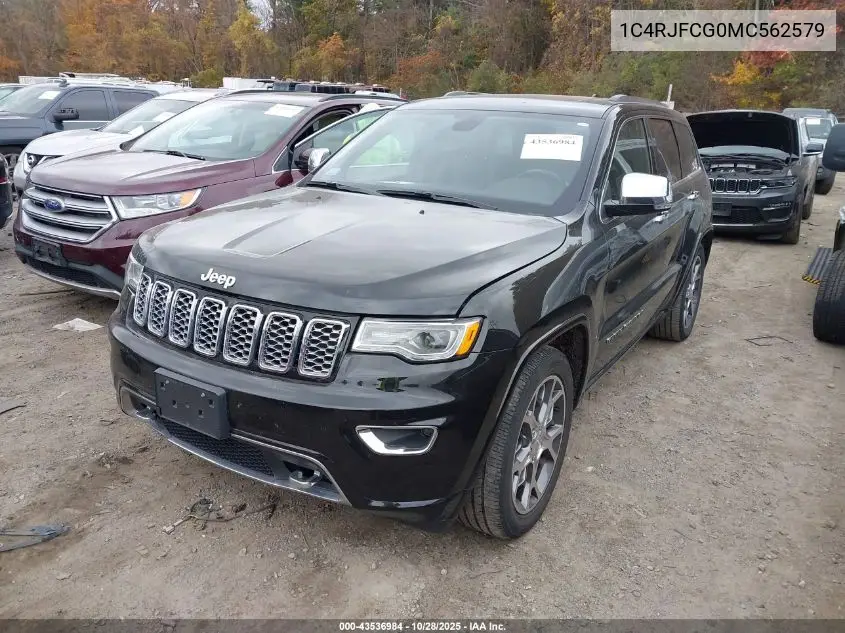 1C4RJFCG0MC562579 2021 Jeep Grand Cherokee Overland 4X4