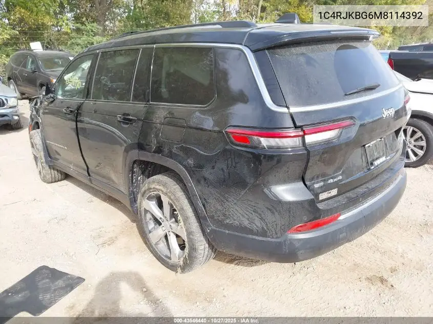 1C4RJKBG6M8114392 2021 Jeep Grand Cherokee L Limited 4X4