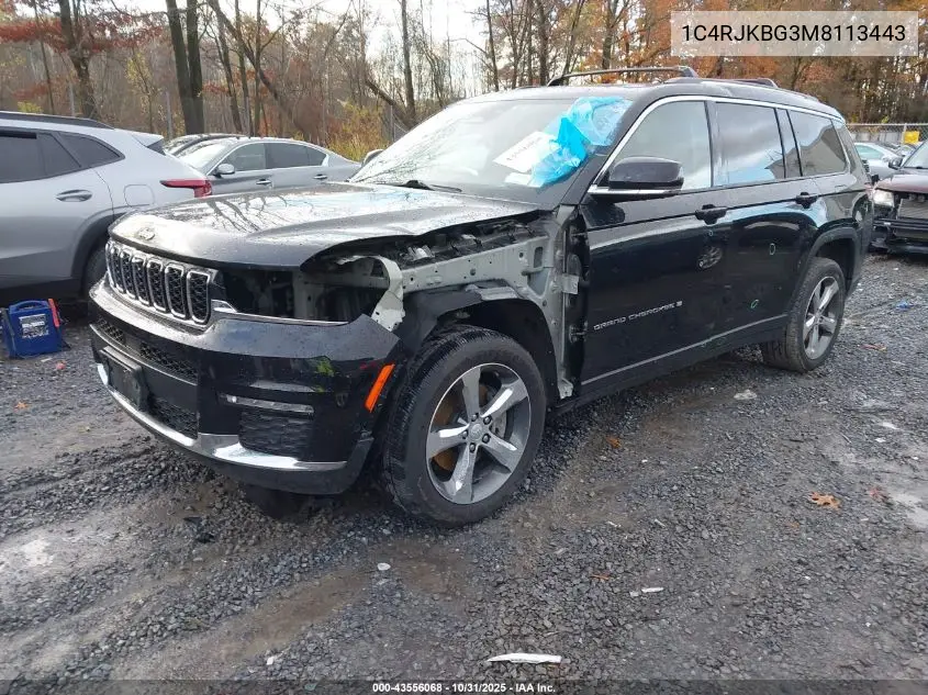 1C4RJKBG3M8113443 2021 Jeep Grand Cherokee L Limited 4X4