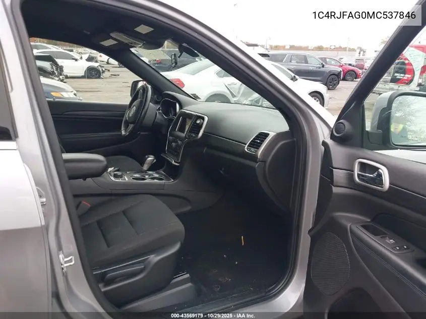 1C4RJFAG0MC537846 2021 Jeep Grand Cherokee Laredo E 4X4