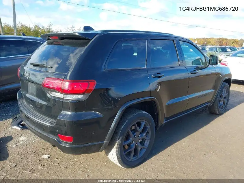 1C4RJFBG1MC686720 2021 Jeep Grand Cherokee 80Th Anniversary 4X4