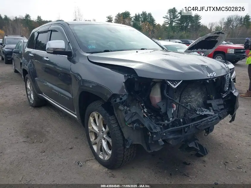 1C4RJFJTXMC502826 2021 Jeep Grand Cherokee Summit 4X4