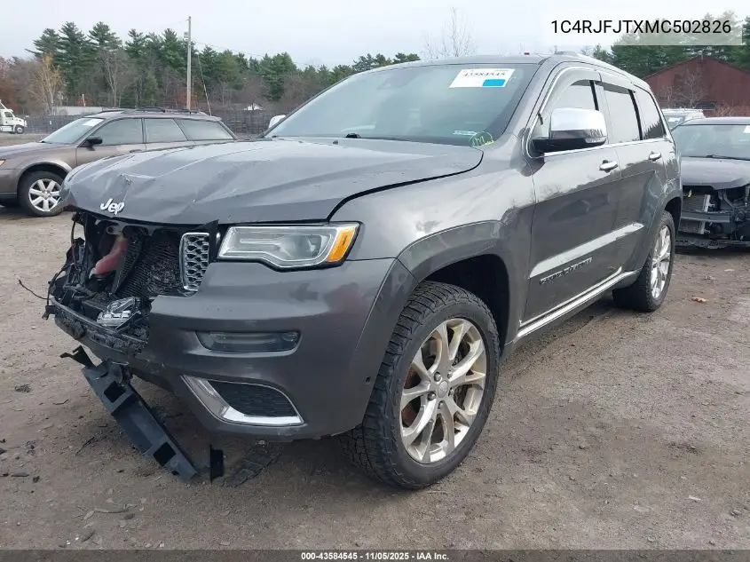 1C4RJFJTXMC502826 2021 Jeep Grand Cherokee Summit 4X4