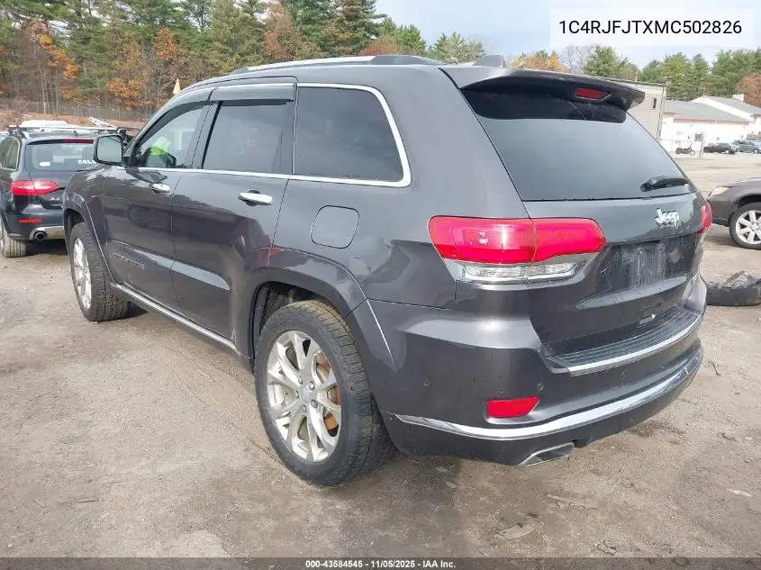 1C4RJFJTXMC502826 2021 Jeep Grand Cherokee Summit 4X4