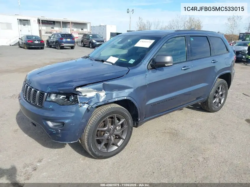1C4RJFBG5MC533015 2021 Jeep Grand Cherokee 80Th Anniversary 4X4