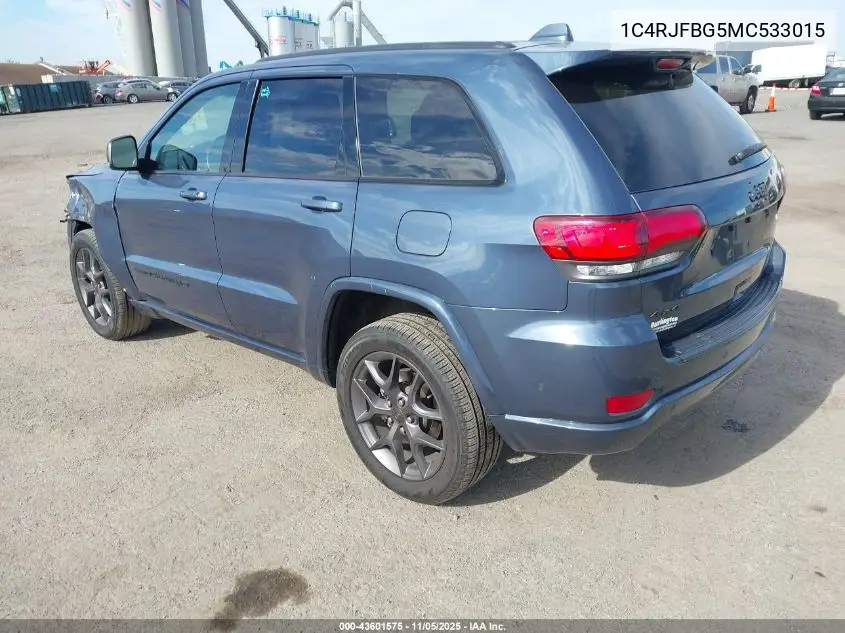 1C4RJFBG5MC533015 2021 Jeep Grand Cherokee 80Th Anniversary 4X4