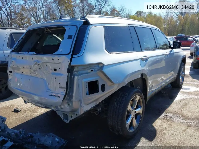 1C4RJKBG2M8134428 2021 Jeep Grand Cherokee L Limited 4X4
