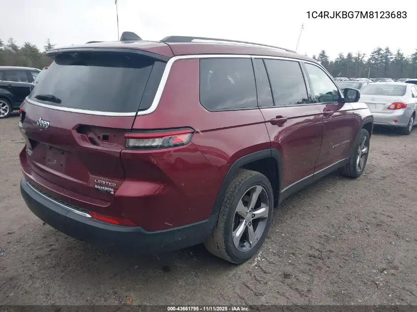 1C4RJKBG7M8123683 2021 Jeep Grand Cherokee L Limited 4X4