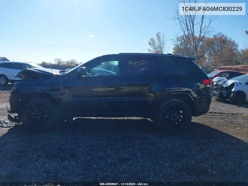1C4RJFAG6MC830229 2021 Jeep Grand Cherokee Laredo X 4X4