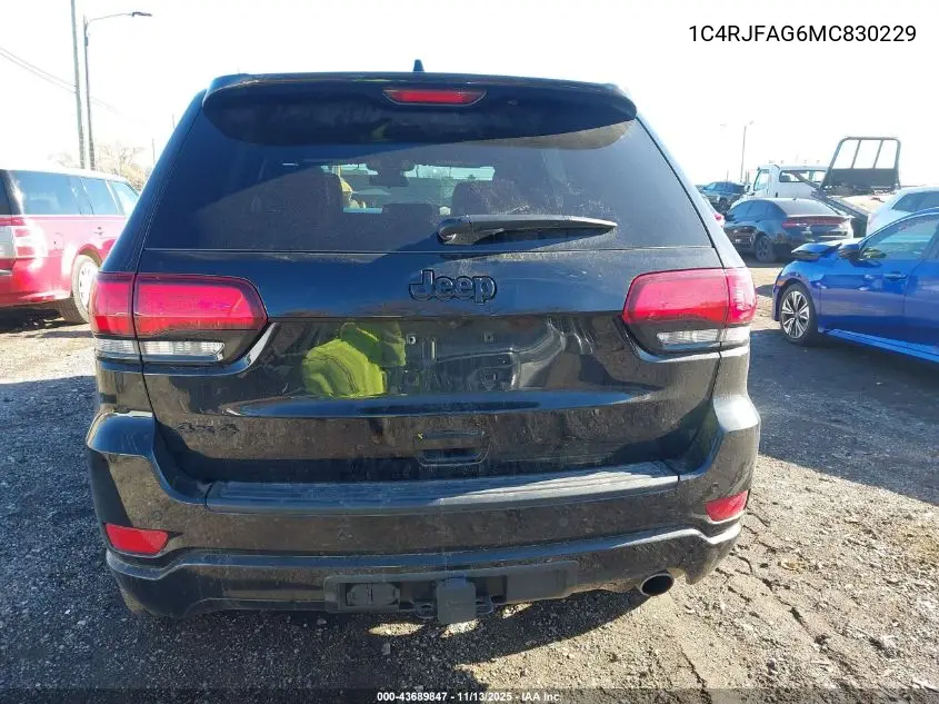 1C4RJFAG6MC830229 2021 Jeep Grand Cherokee Laredo X 4X4
