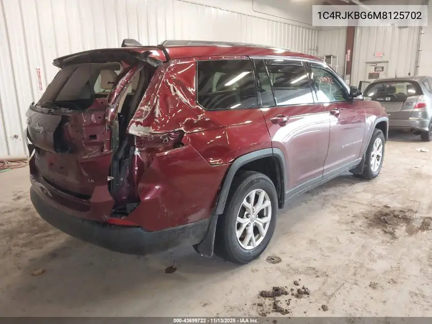 1C4RJKBG6M8125702 2021 Jeep Grand Cherokee L Limited 4X4