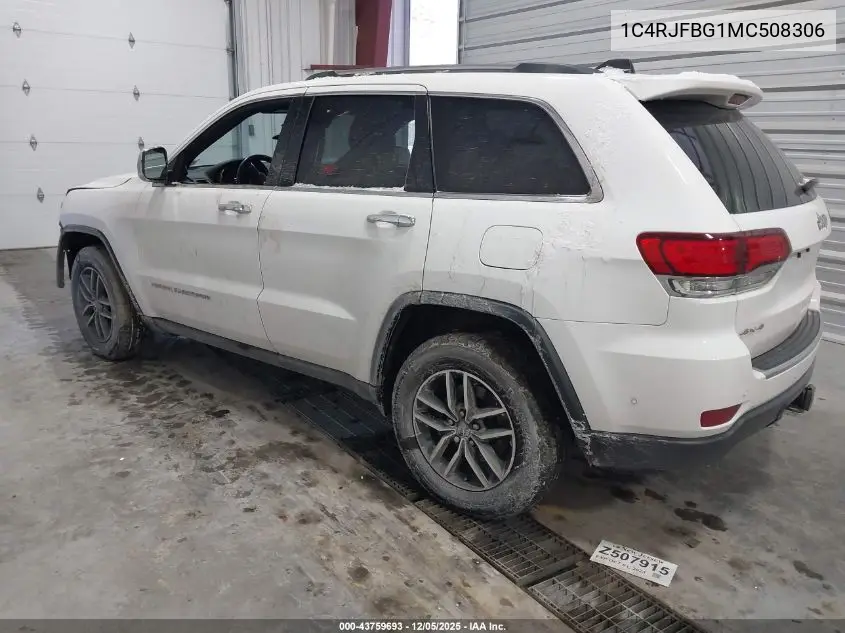 1C4RJFBG1MC508306 2021 Jeep Grand Cherokee Limited 4X4