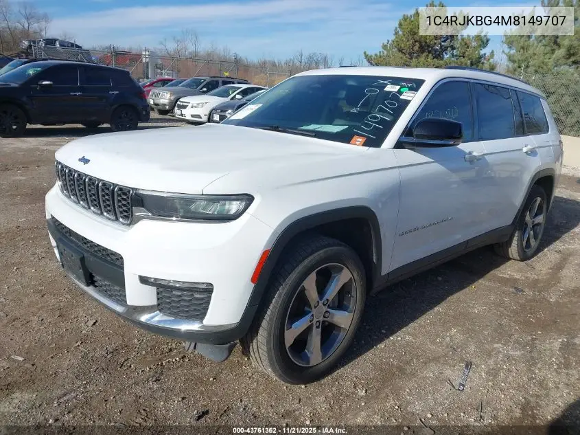 1C4RJKBG4M8149707 2021 Jeep Grand Cherokee L Limited 4X4