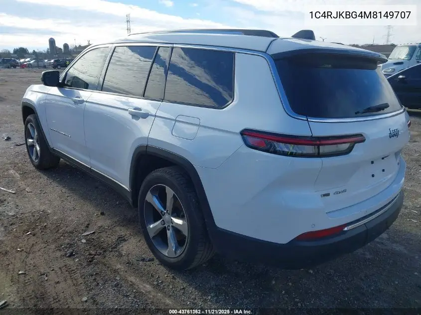 1C4RJKBG4M8149707 2021 Jeep Grand Cherokee L Limited 4X4