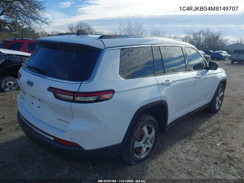 1C4RJKBG4M8149707 2021 Jeep Grand Cherokee L Limited 4X4