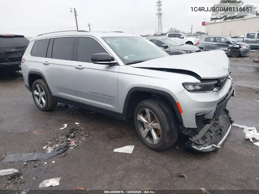 1C4RJJBG0M8116651 2021 Jeep Grand Cherokee L Limited 4X2