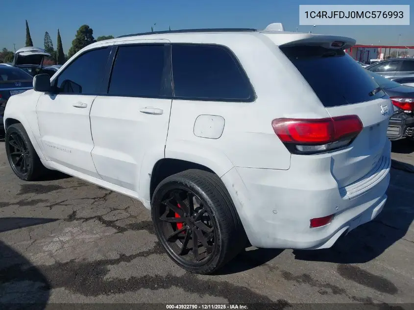 1C4RJFDJ0MC576993 2021 Jeep Grand Cherokee Srt 4X4