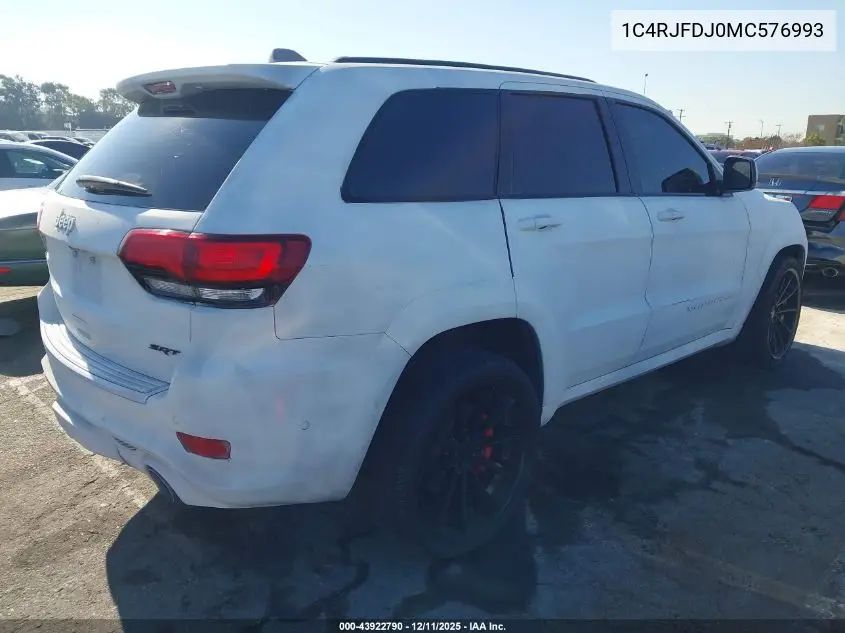 1C4RJFDJ0MC576993 2021 Jeep Grand Cherokee Srt 4X4