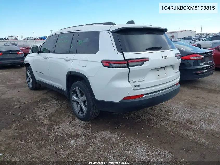 1C4RJKBGXM8198815 2021 Jeep Grand Cherokee L Limited 4X4