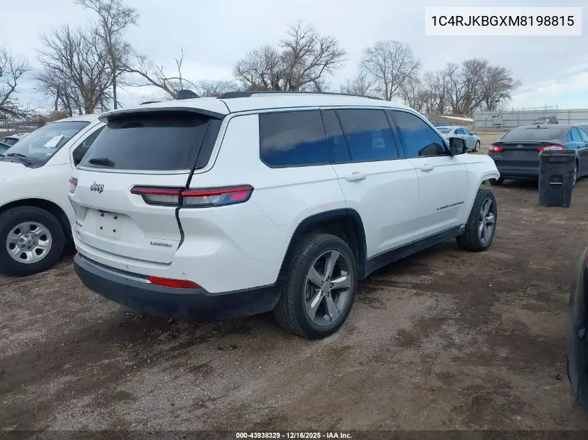 1C4RJKBGXM8198815 2021 Jeep Grand Cherokee L Limited 4X4