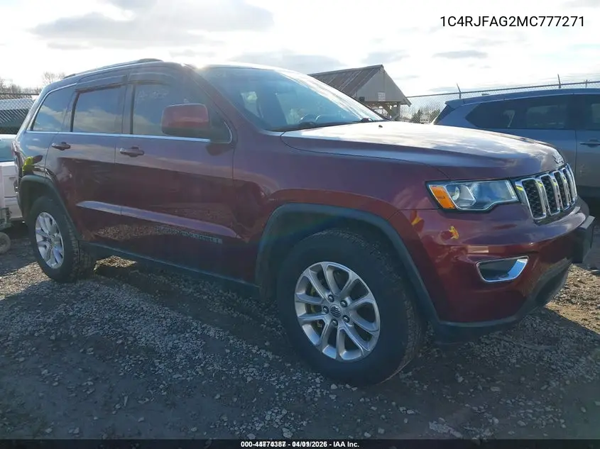 1C4RJFAG2MC777271 2021 Jeep Grand Cherokee Laredo E 4X4
