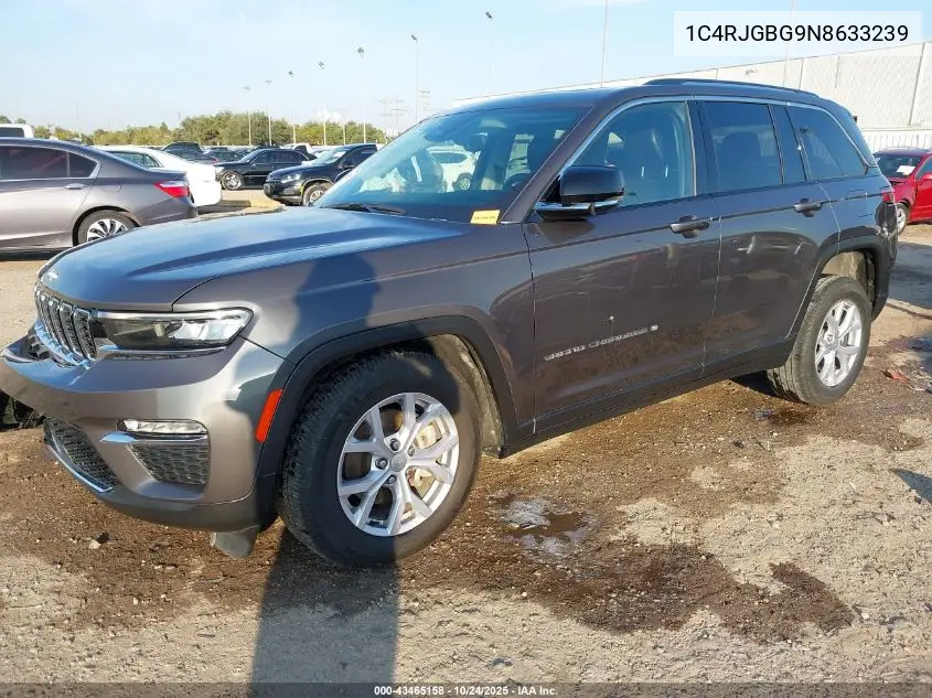 1C4RJGBG9N8633239 2022 Jeep Grand Cherokee Limited 4X2