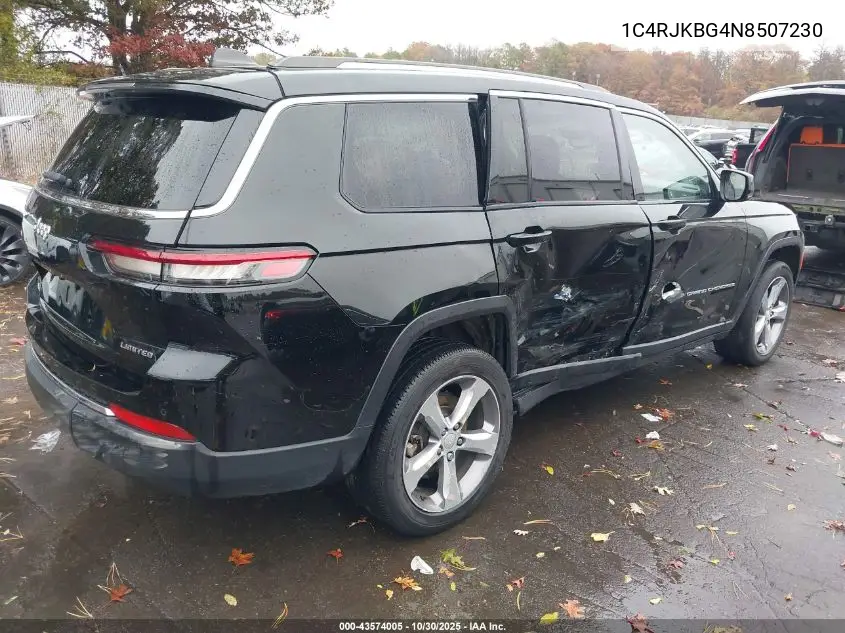 1C4RJKBG4N8507230 2022 Jeep Grand Cherokee L Limited 4X4