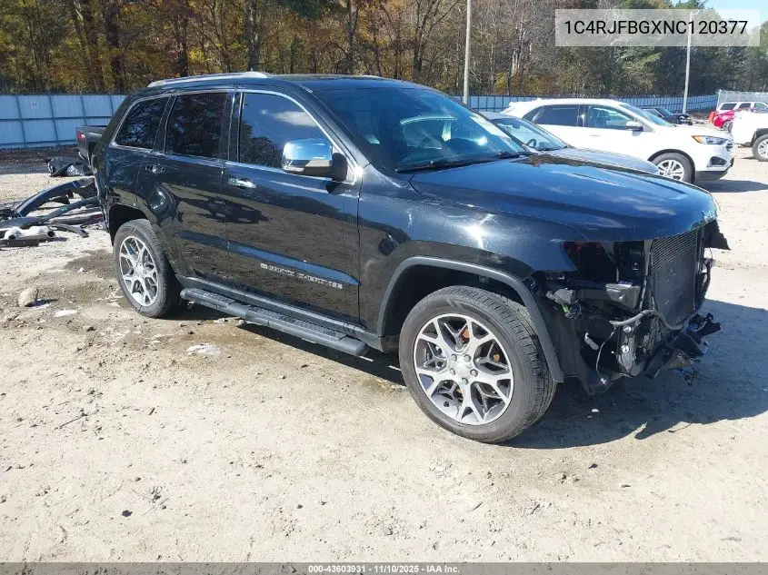 1C4RJFBGXNC120377 2022 Jeep Grand Cherokee Wk Limited 4X4